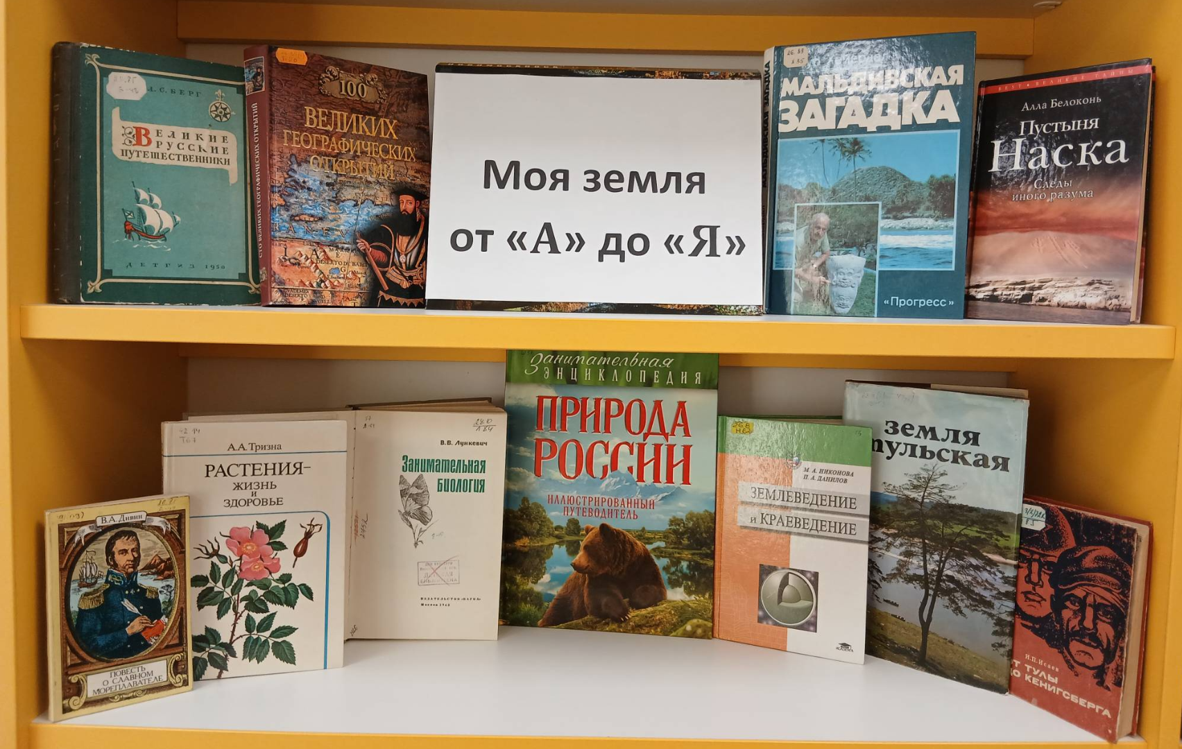 Книжная выставка «Моя земля от «А» до «Я»» (12+) Книжная выставка «Моя земля от «А» до «Я»» (12+)